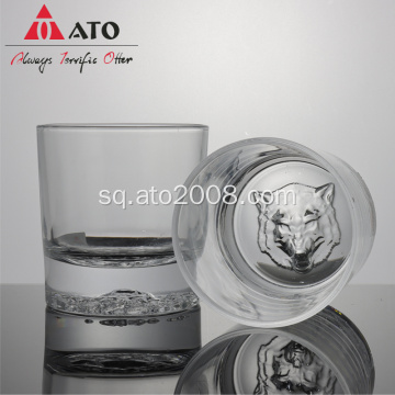 Gotë me xham uiski kafshësh të trashë gota verë në fund